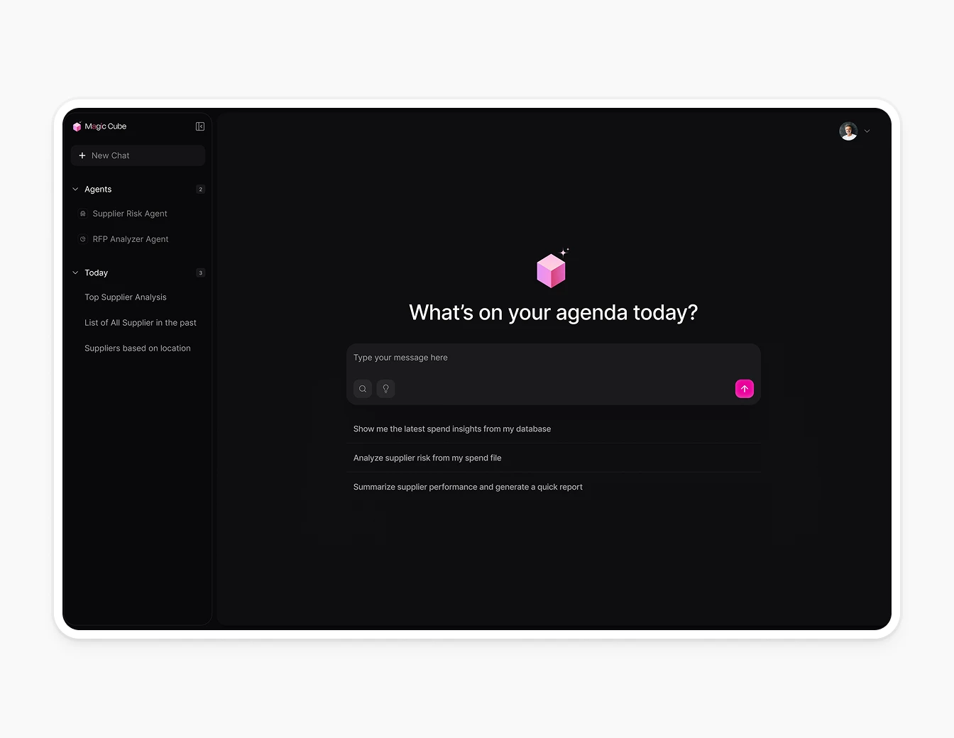 AT Kearney Magic Cube Chat Empty State