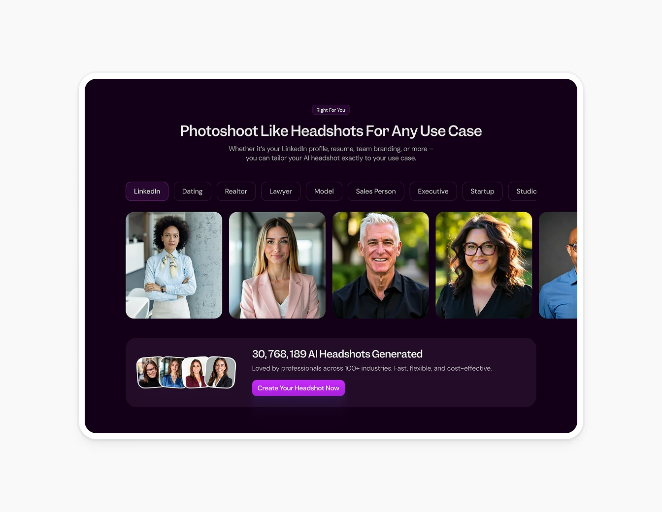 AI Suitup Use Cases and Stats Section