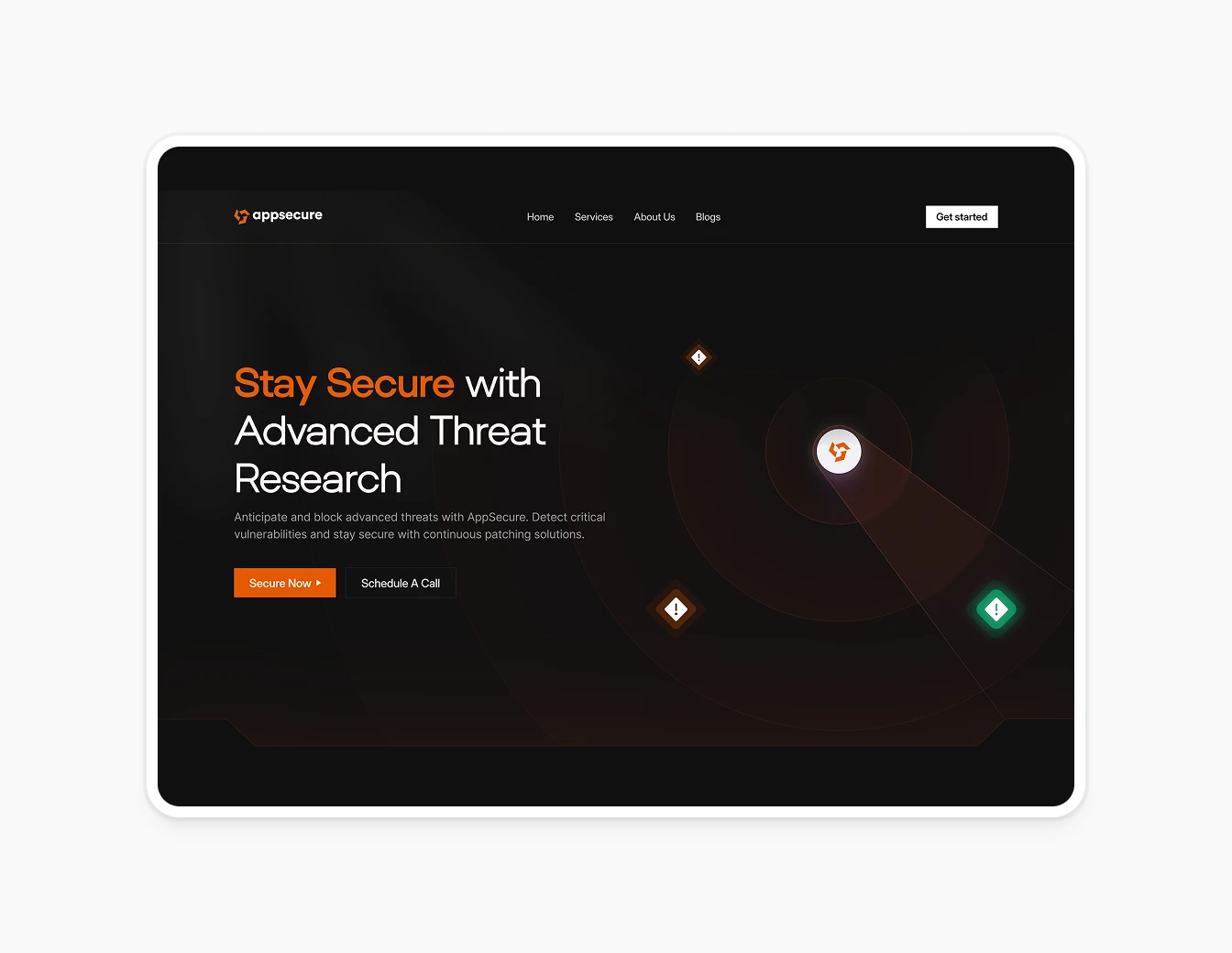Appsecure Threat Research Dark Hero Section