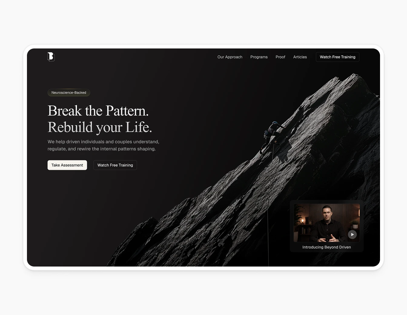 Beyond Driven Dark Hero Mountain Rock