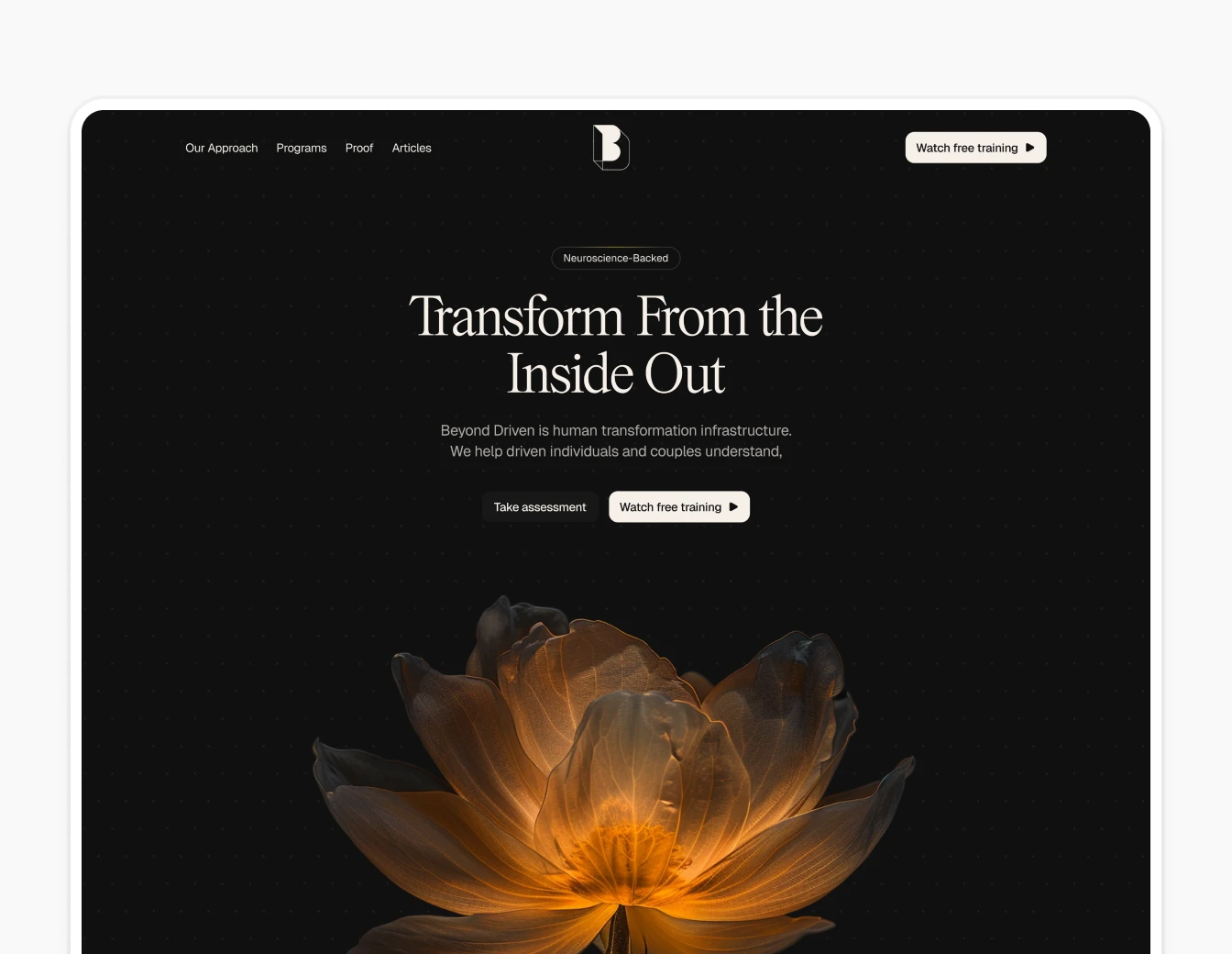 Beyond Driven Dark Hero Lotus Flower