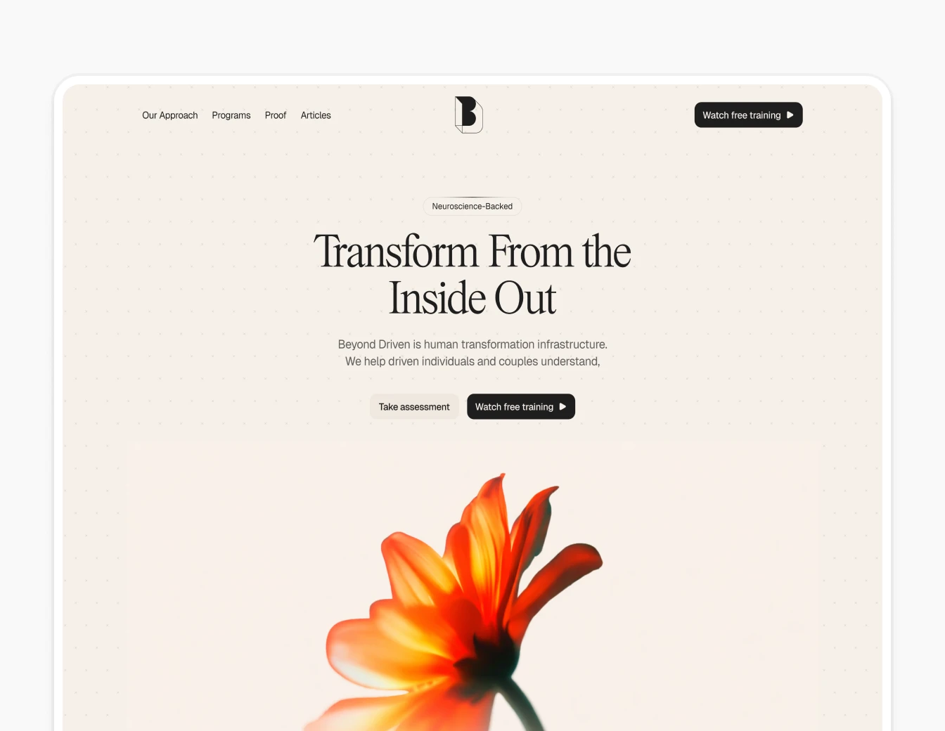 Beyond Driven Light Hero Flower Photography