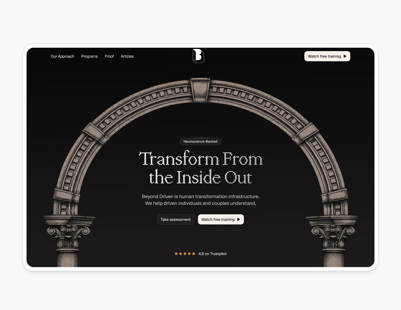 Beyond Driven Dark Hero Stone Arch Night