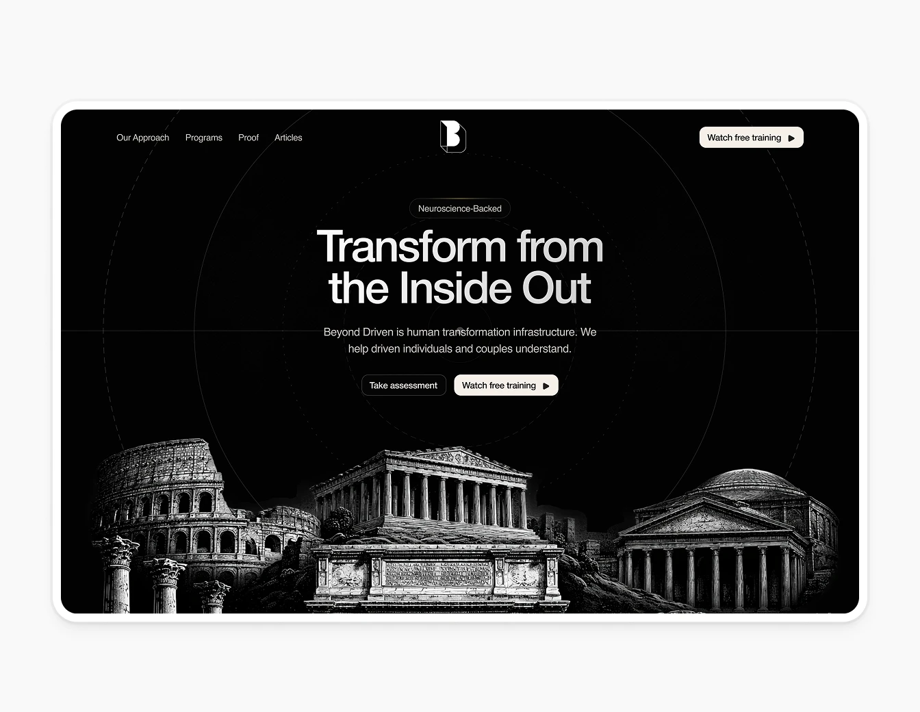 Beyond Driven Dark Hero Ancient Buildings