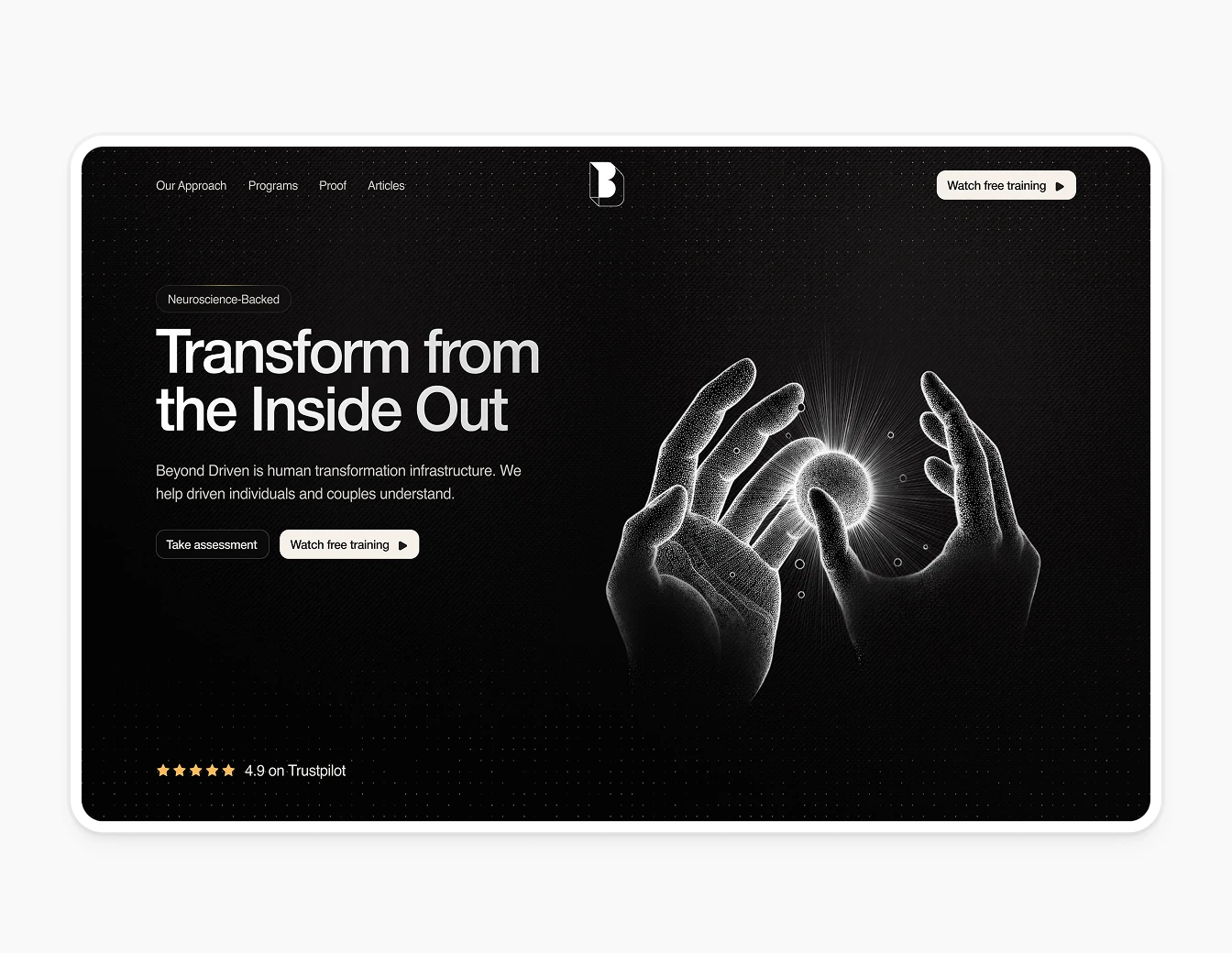 Beyond Driven Dark Hero Wireframe Hands