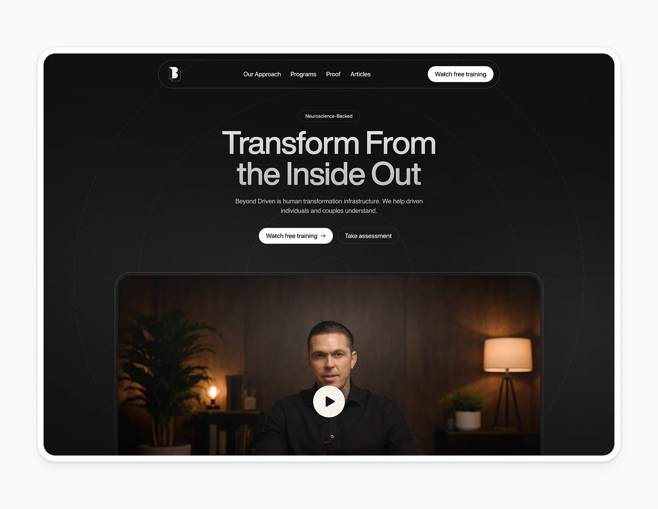Beyond Driven Dark Hero Video Centered