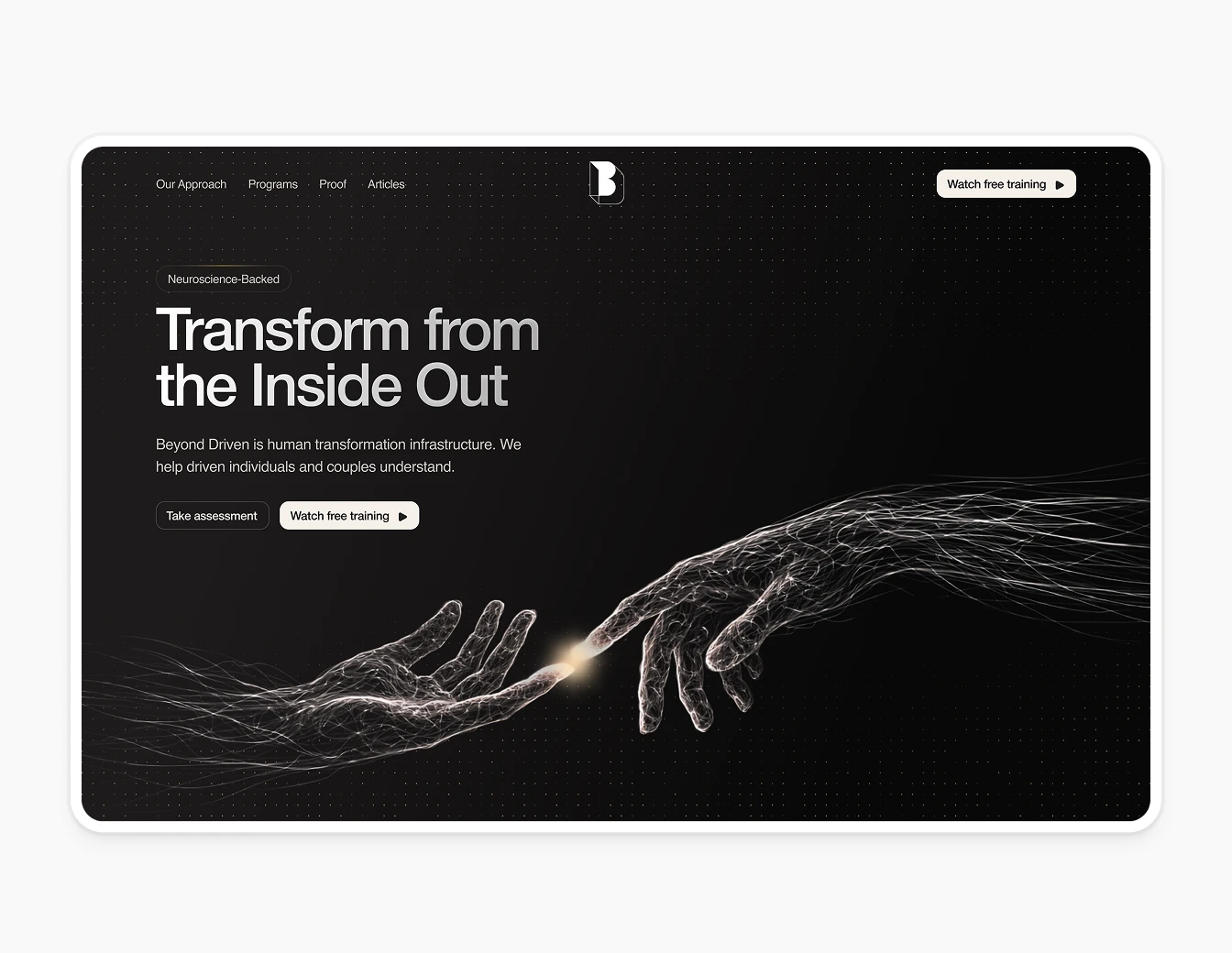 Beyond Driven Dark Hero Digital Hand