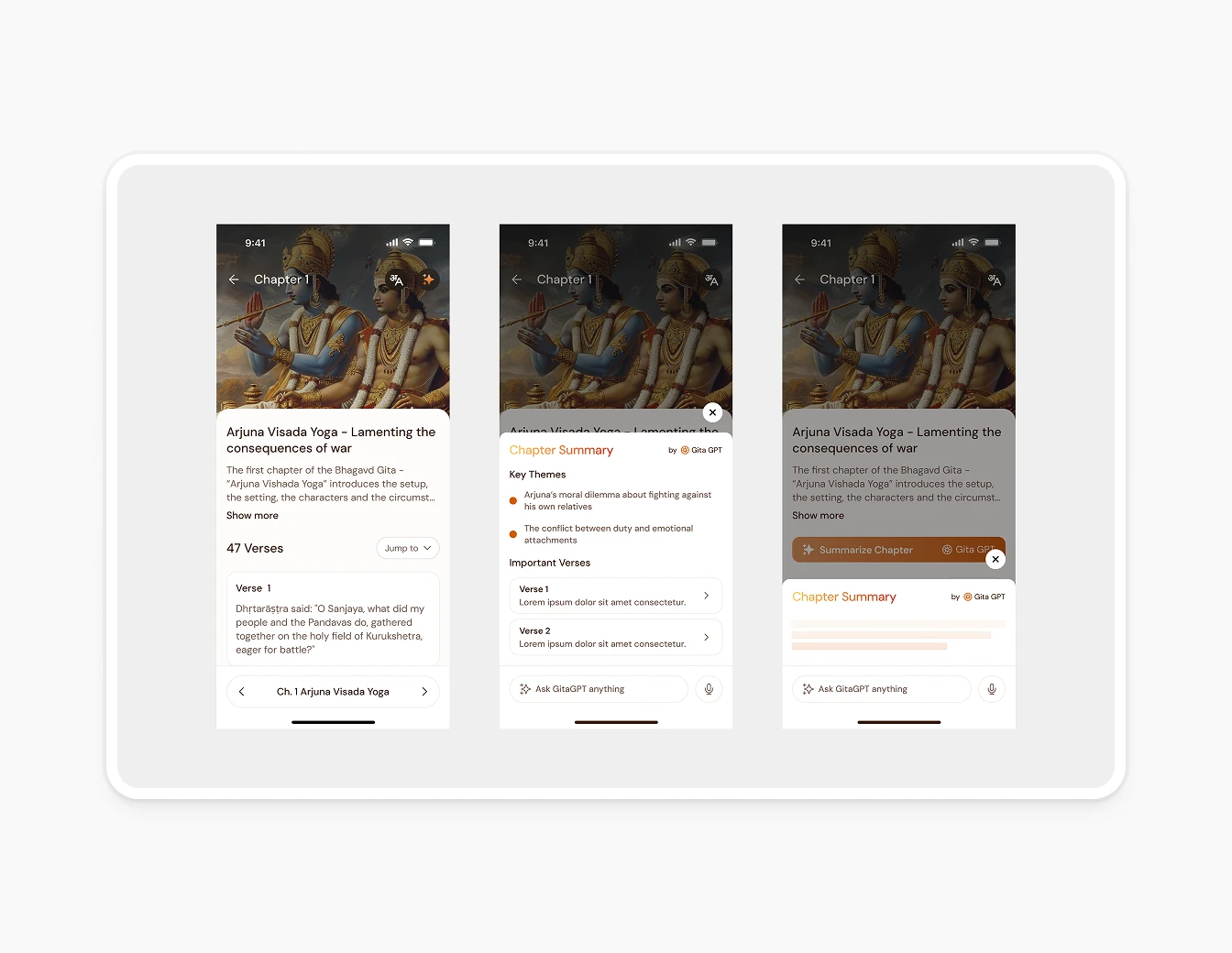 Bhagavad Gita Light Mode Chapter Summary