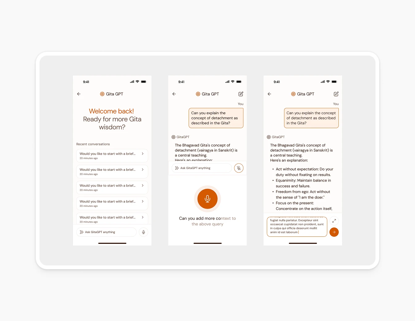 Bhagavad Gita Light GPT Chat Conversation