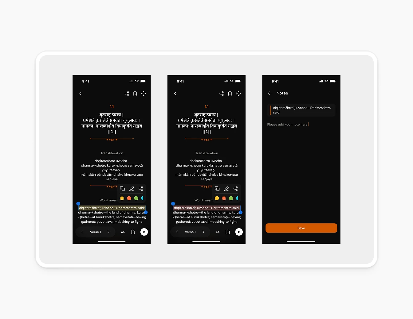 Bhagavad Gita Dark Verse Word Meanings Notes