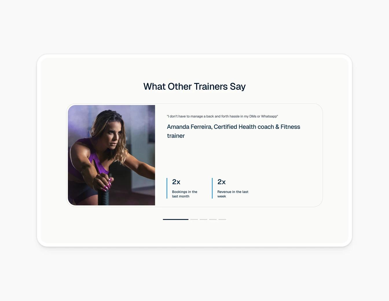 Bookme Testimonials Trainers Say Carousel