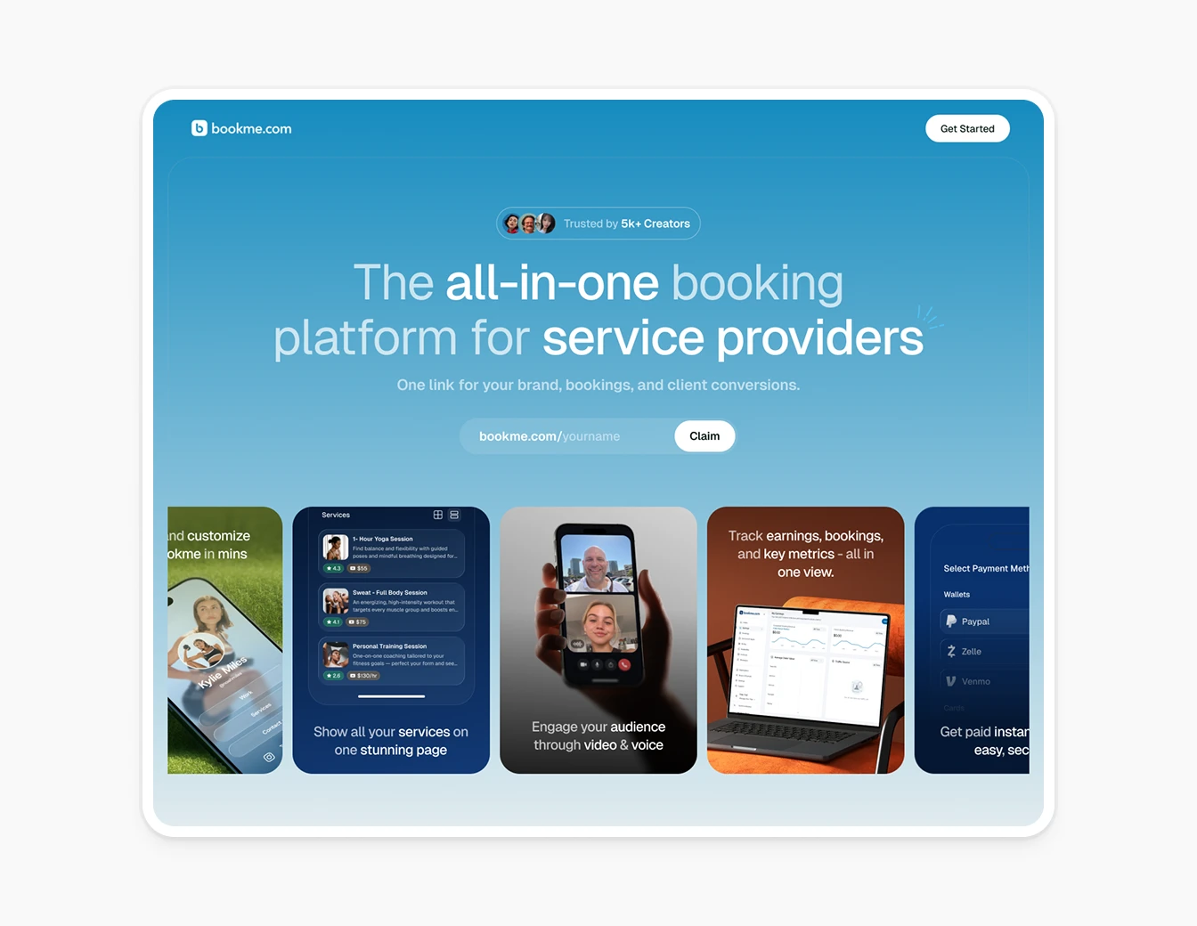 Bookme Hero All in One Blue Gradient