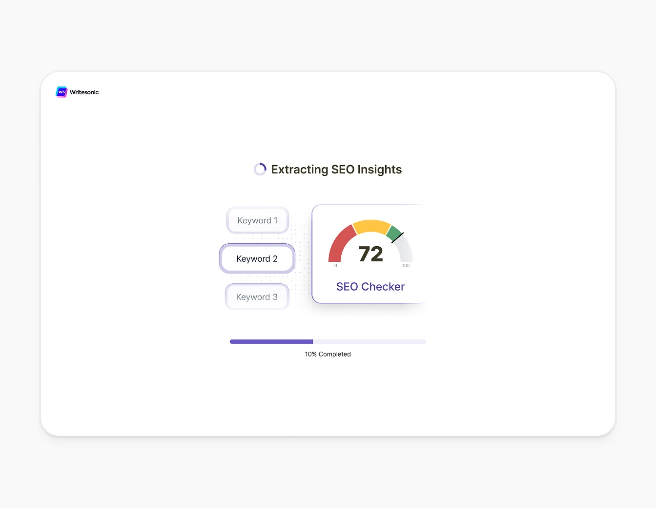 Botsonic SEO Insights Loading Screen