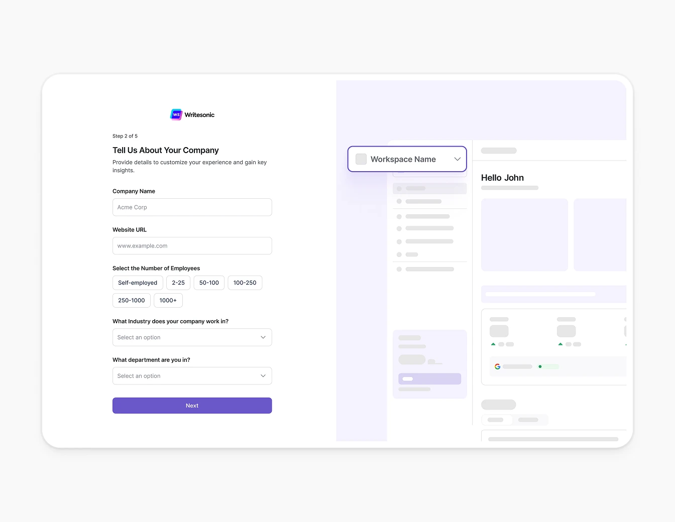 Botsonic Onboarding Company Details Form