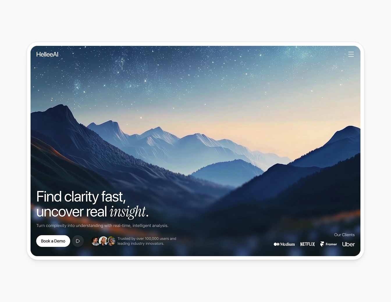 Bricx HelleeAI Clarity Insight Hero