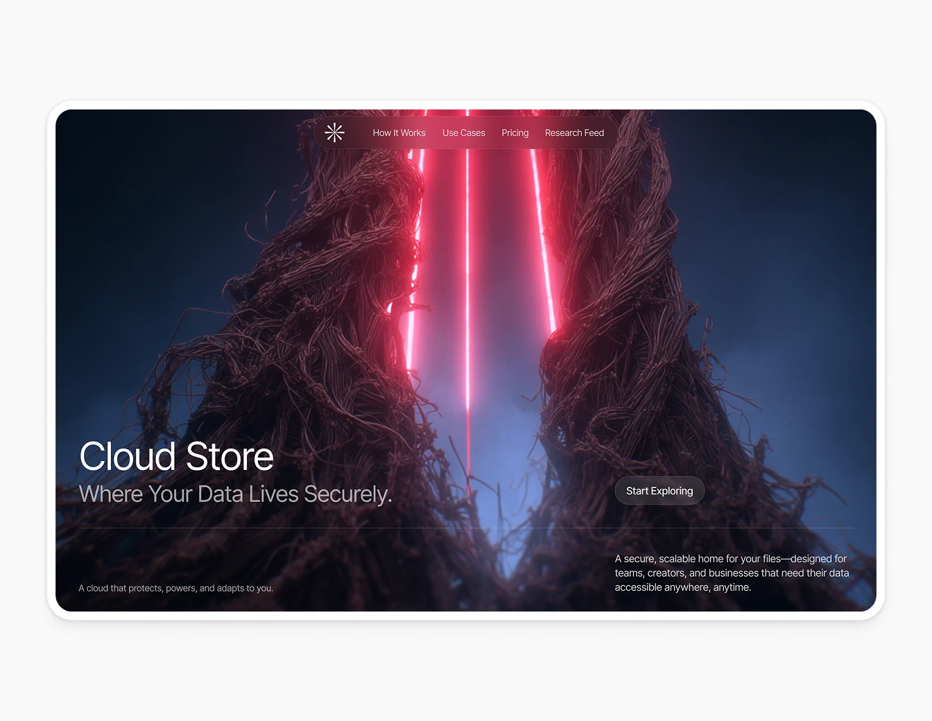 Bricx Cloud Store Neon Light Hero