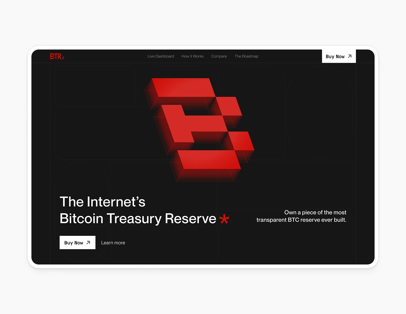 BTR Hero Bitcoin Treasury Reserve 3D Red