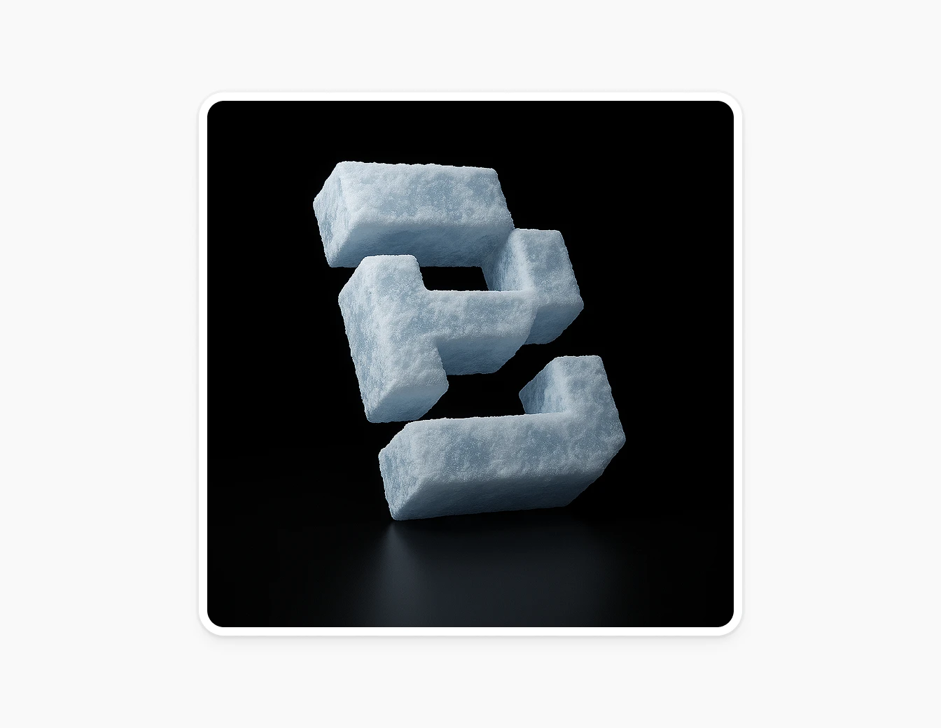 BTR 3D Logo Ice Marble Dark Render