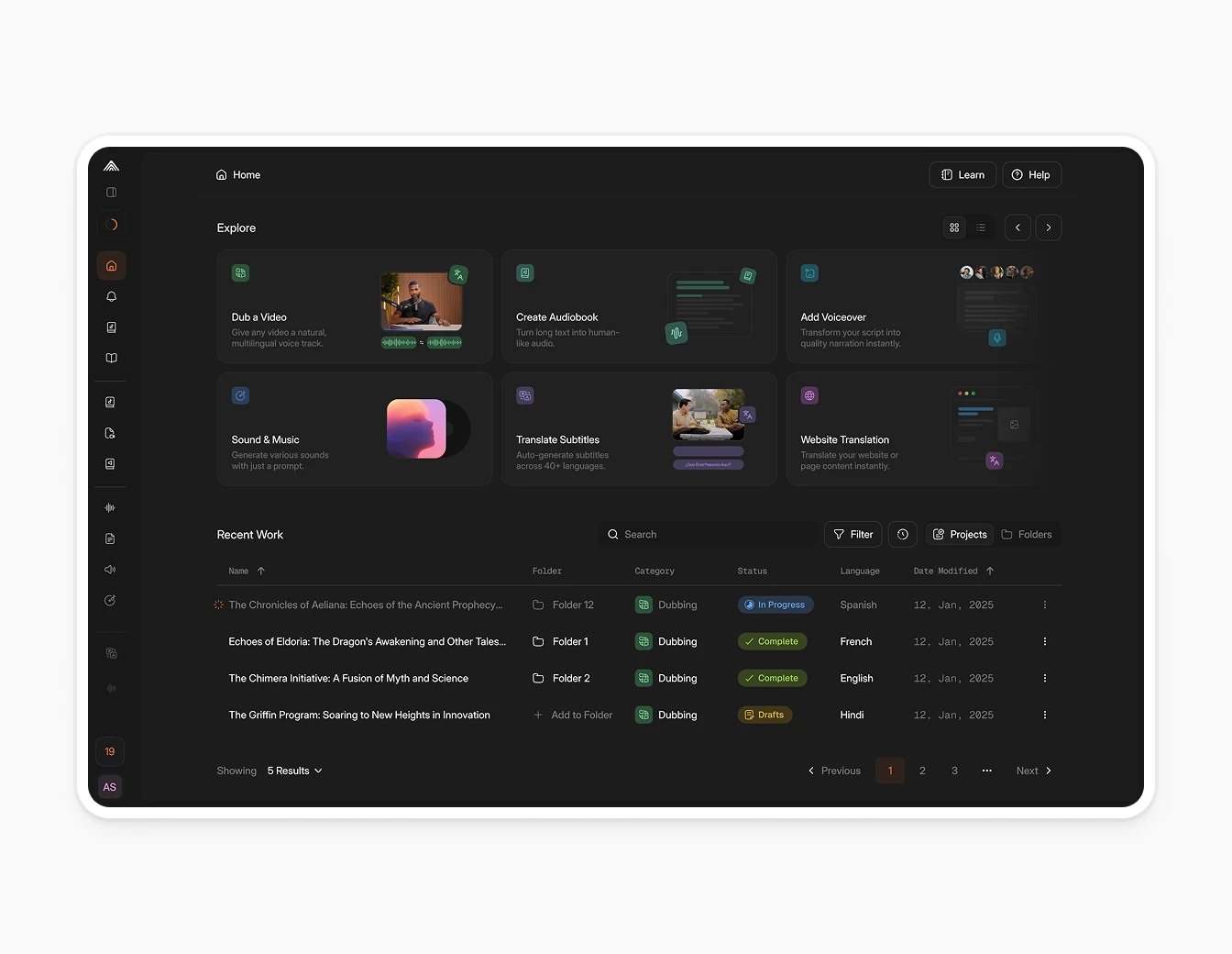 Camb.ai AI Design Tool Comparison Landing