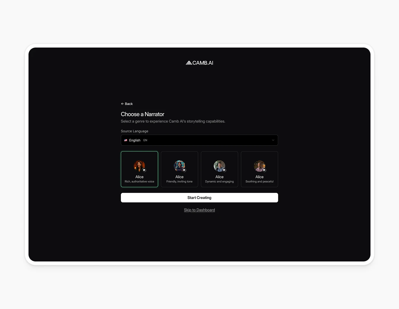 Camb AI - Product - Frame 2147260444