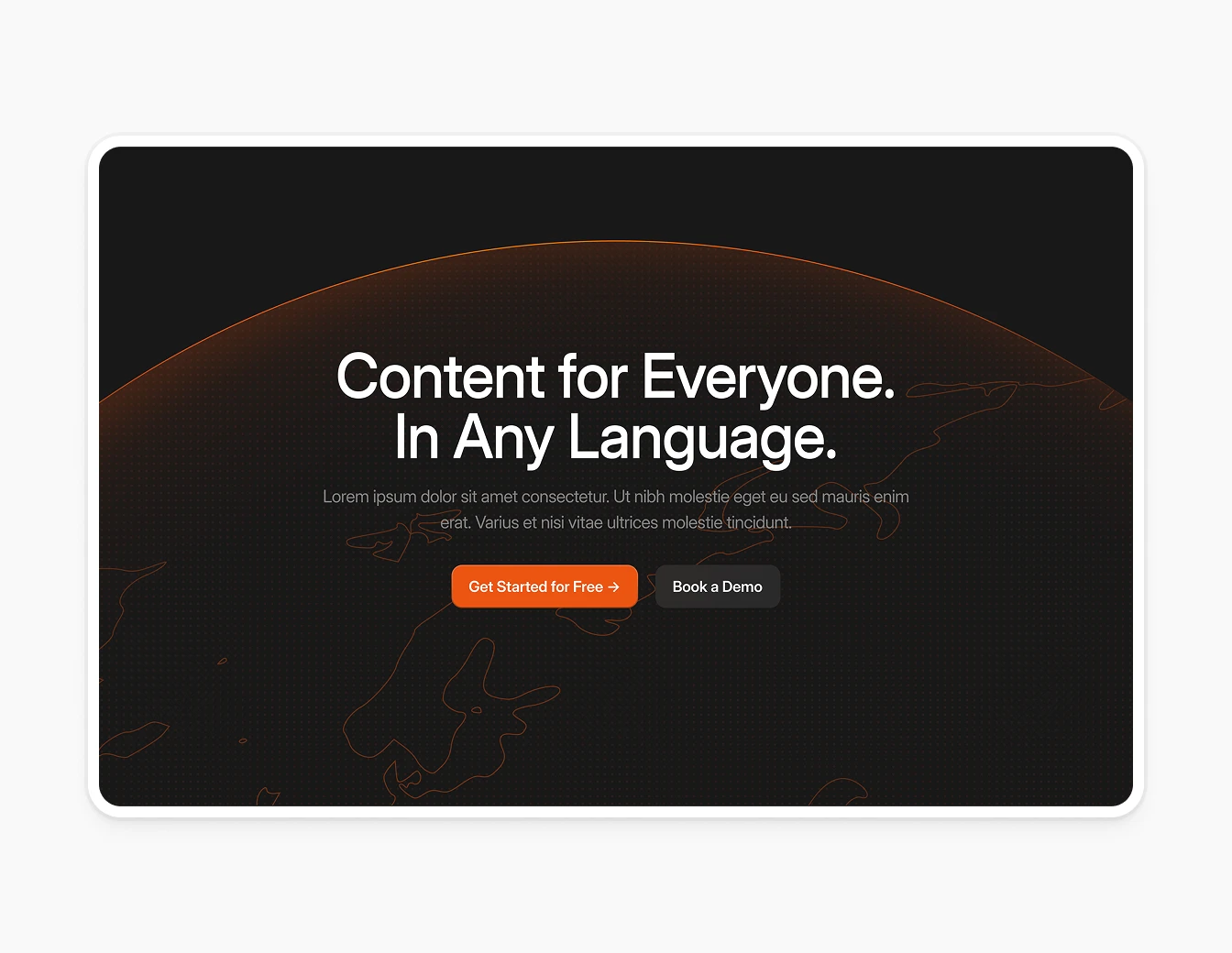 Camb.ai Dark Hero Minimal Earth Closeup