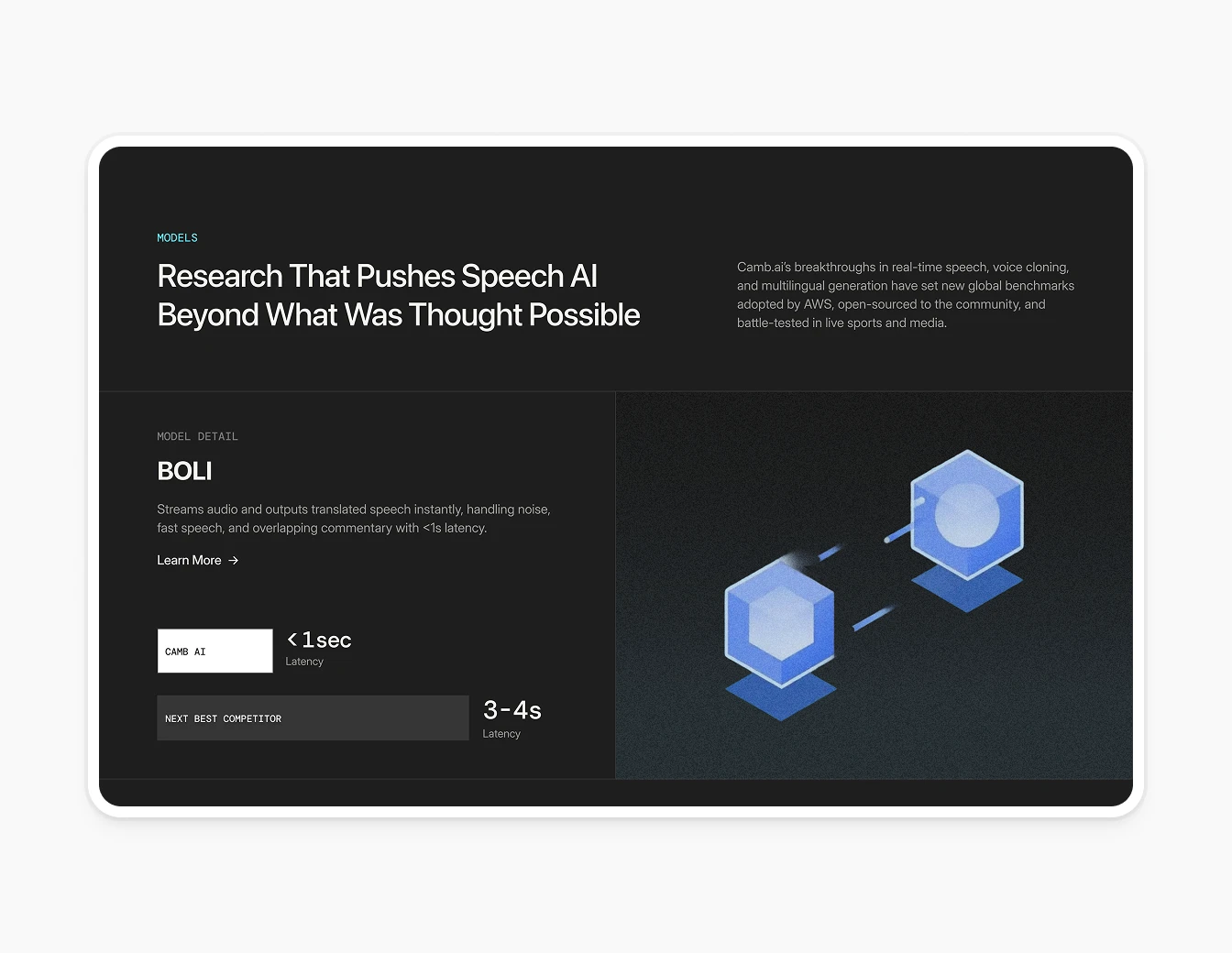 Camb.ai MARS Speech Research Section