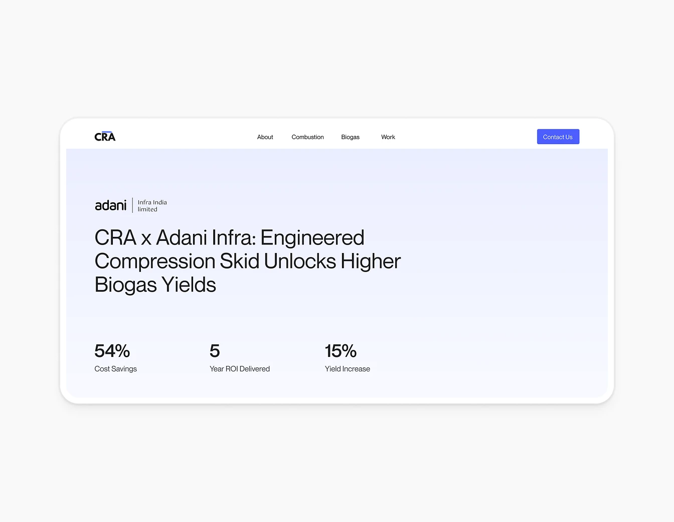 CRA Energy Adani Case Study Hero Stats