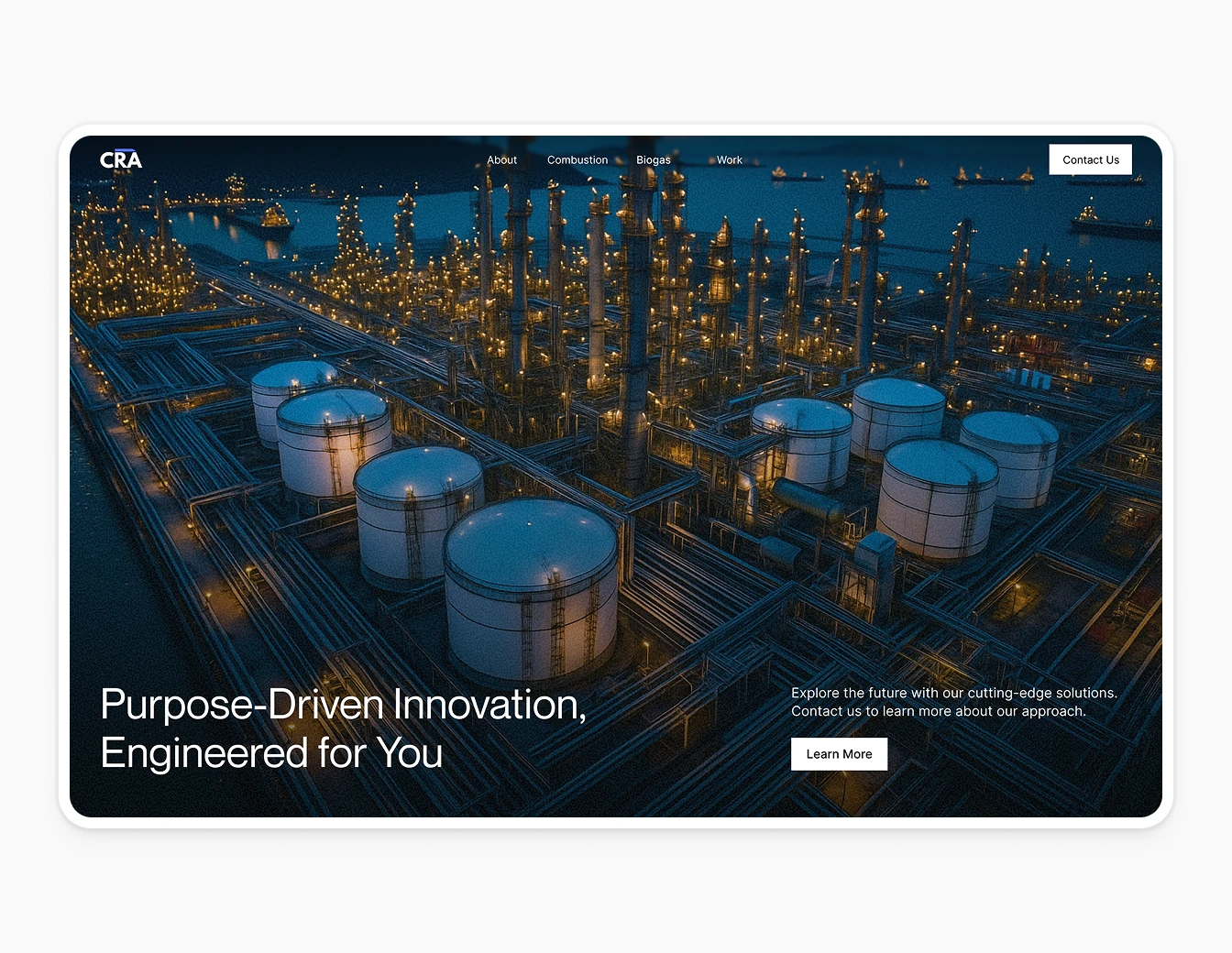 CRA Energy Home Explore Recent Work Dark