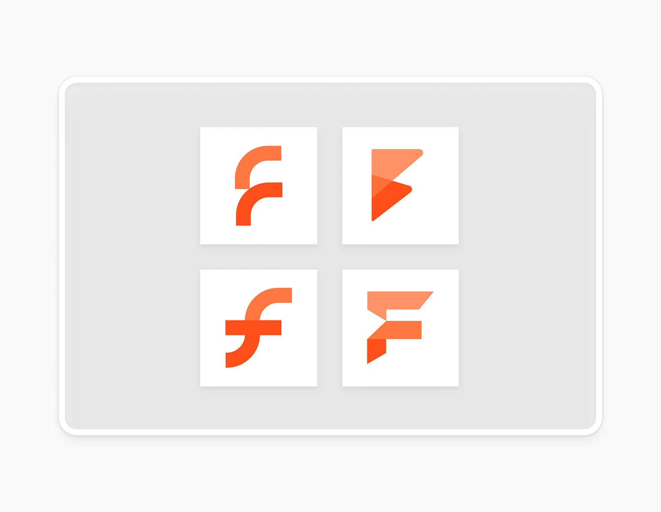 Fray Logo Exploration Orange Variations