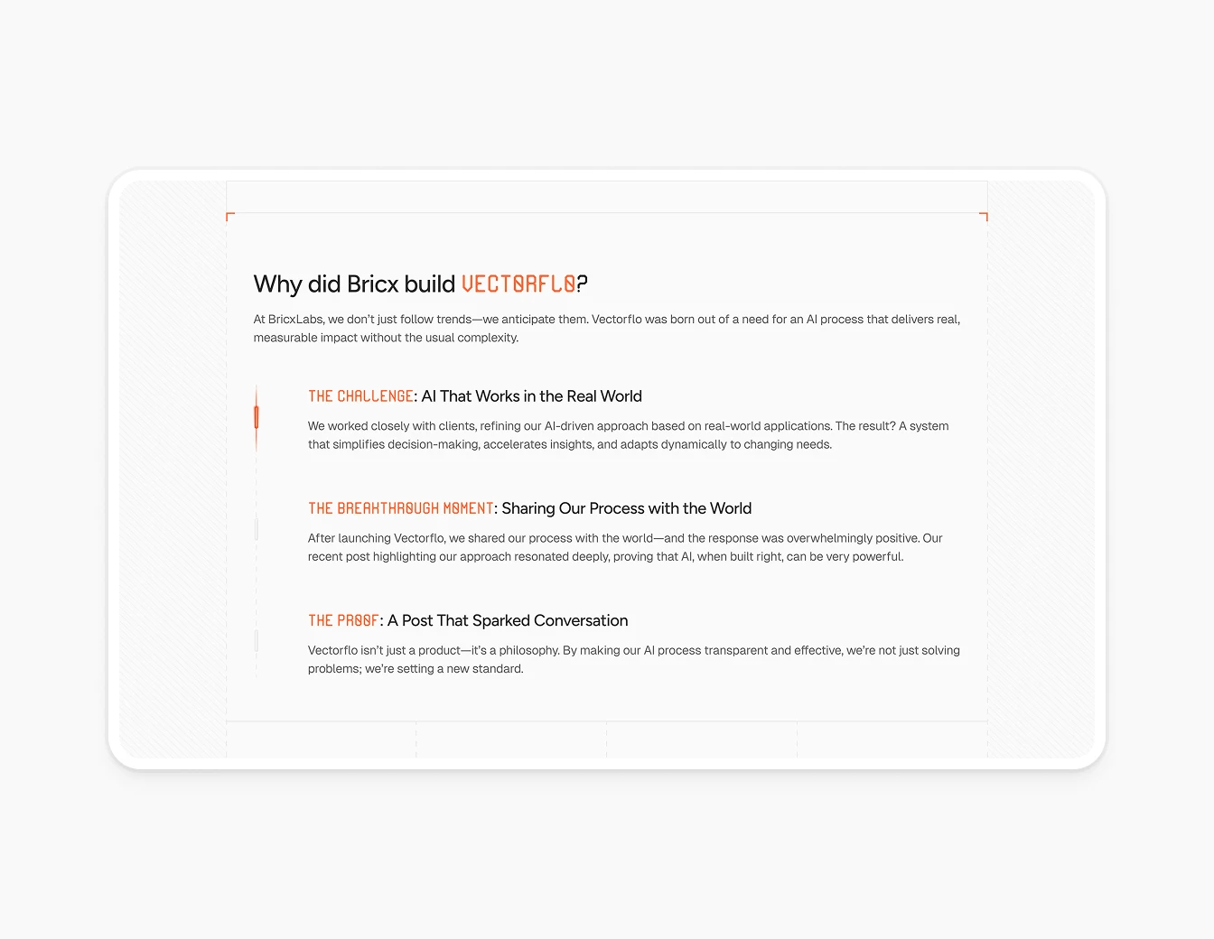 Fray Why We Built Vectorflip About Story