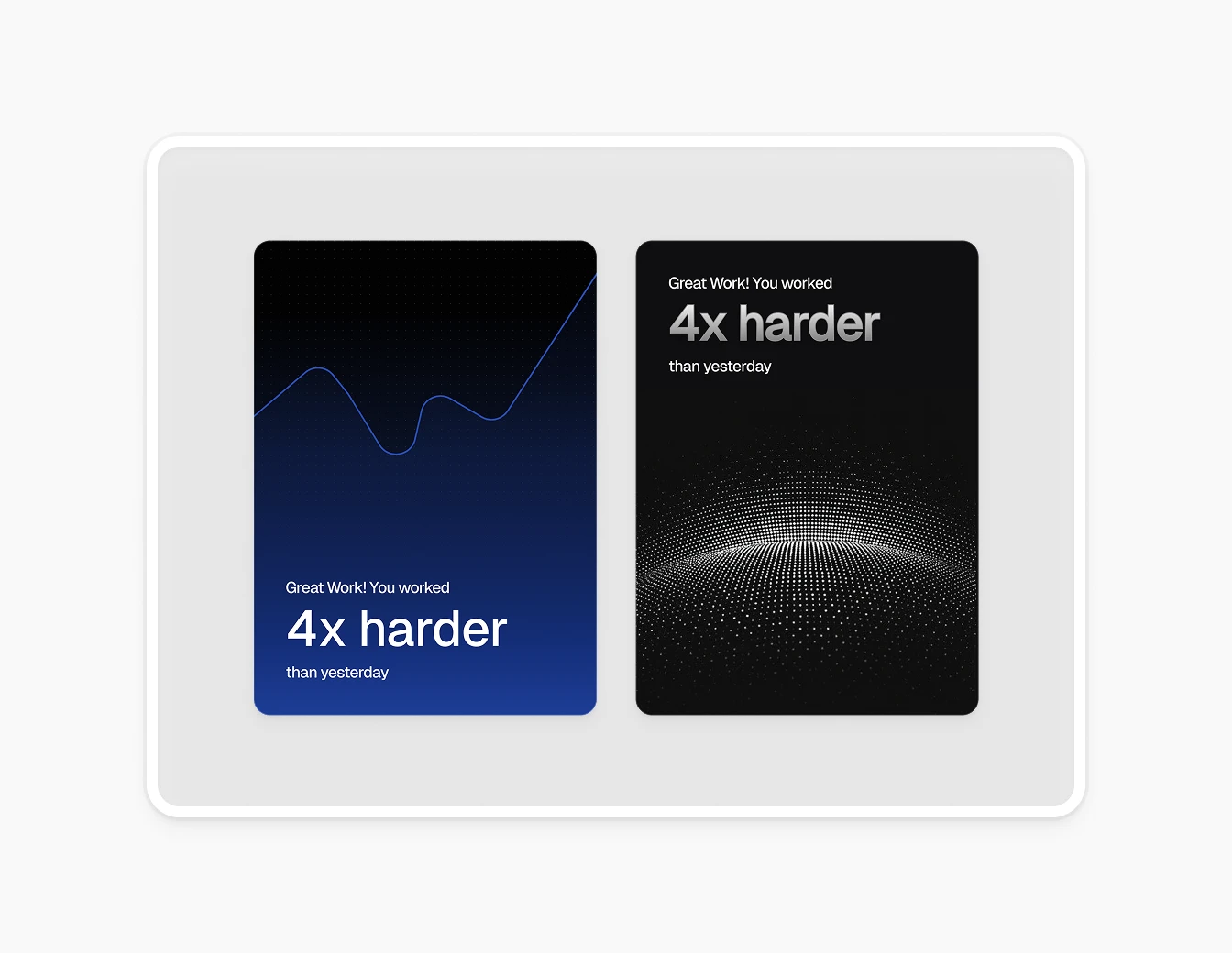 Gigamind Achievement Stats Card Light Dark