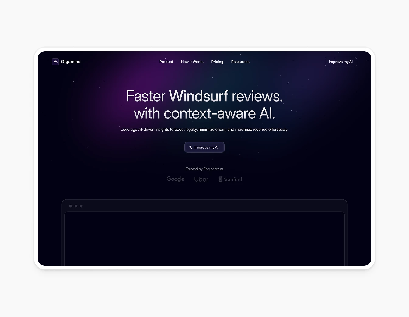 Gigamind Dark Hero Purple Gradient Stars
