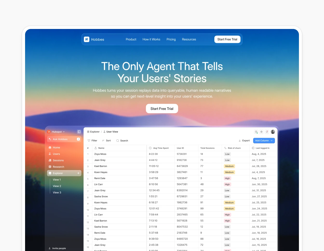Hobbes Hero Agent Stories Light with Table
