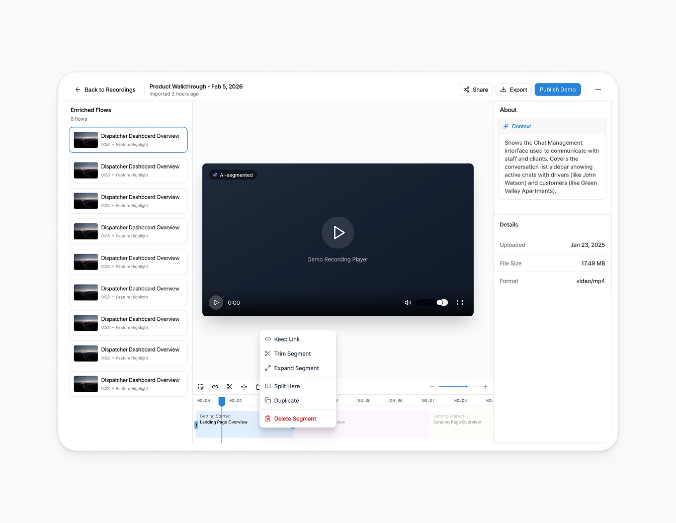 Hobbes Demo Recording Video Editor