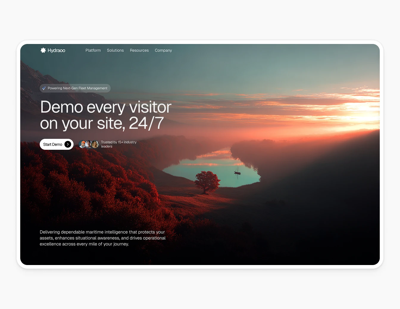 Hobbes Hero Demo Every Visitor Sunset