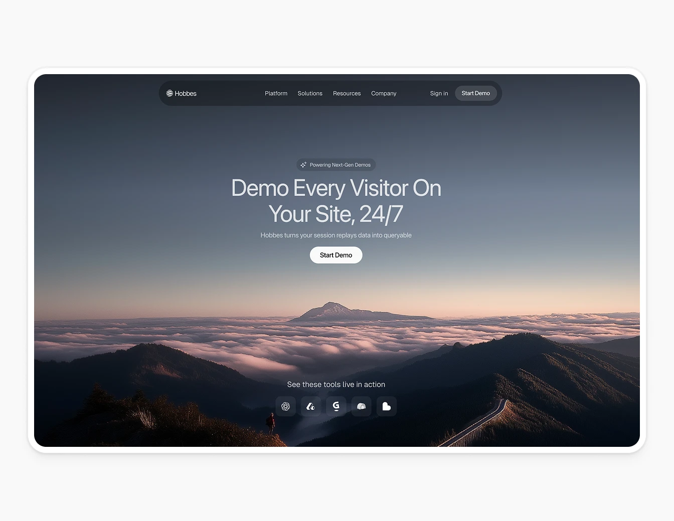 Hobbes Hero Demo Mountains Cloud View