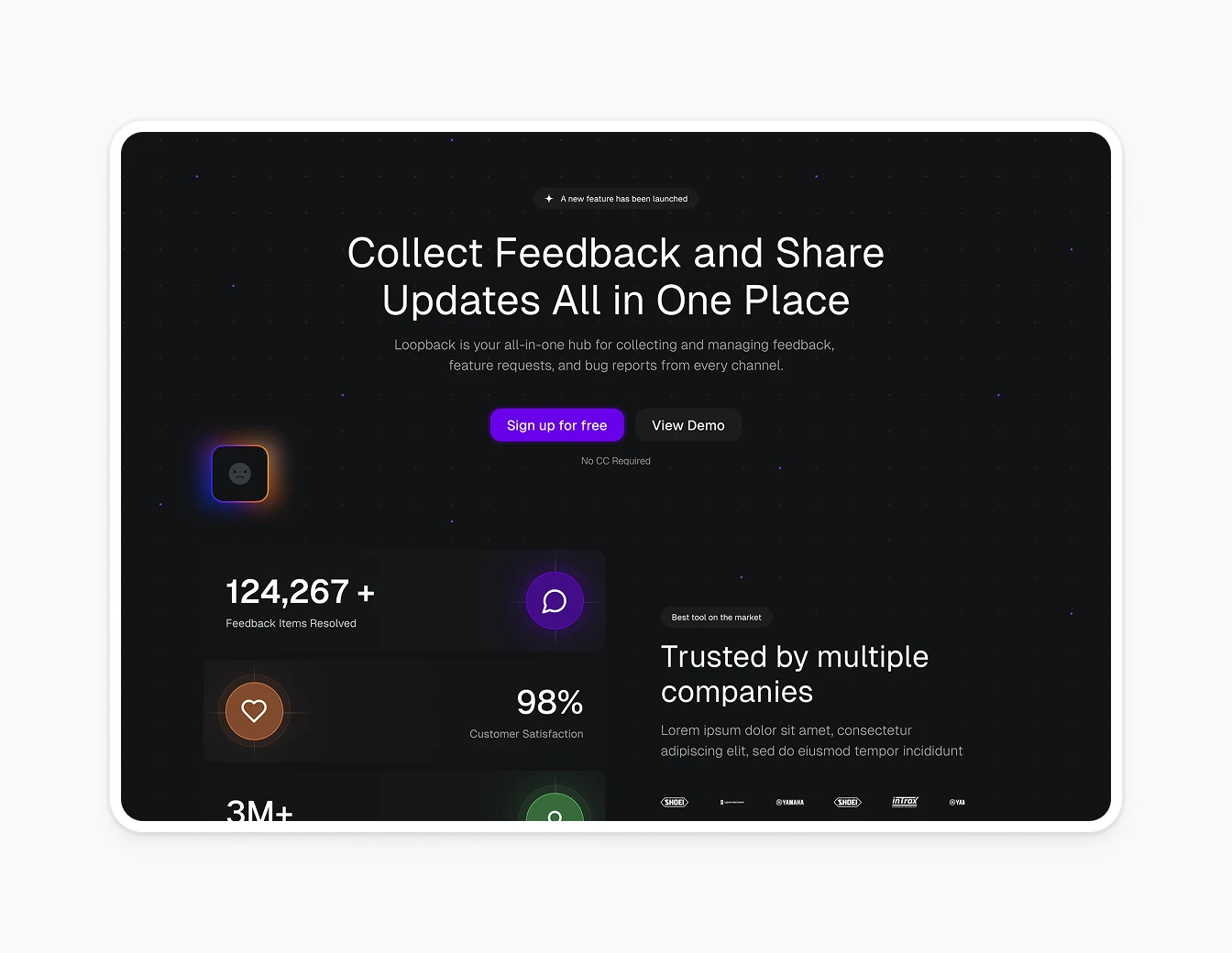 Loopback Hero Collect Feedback Stats Dark