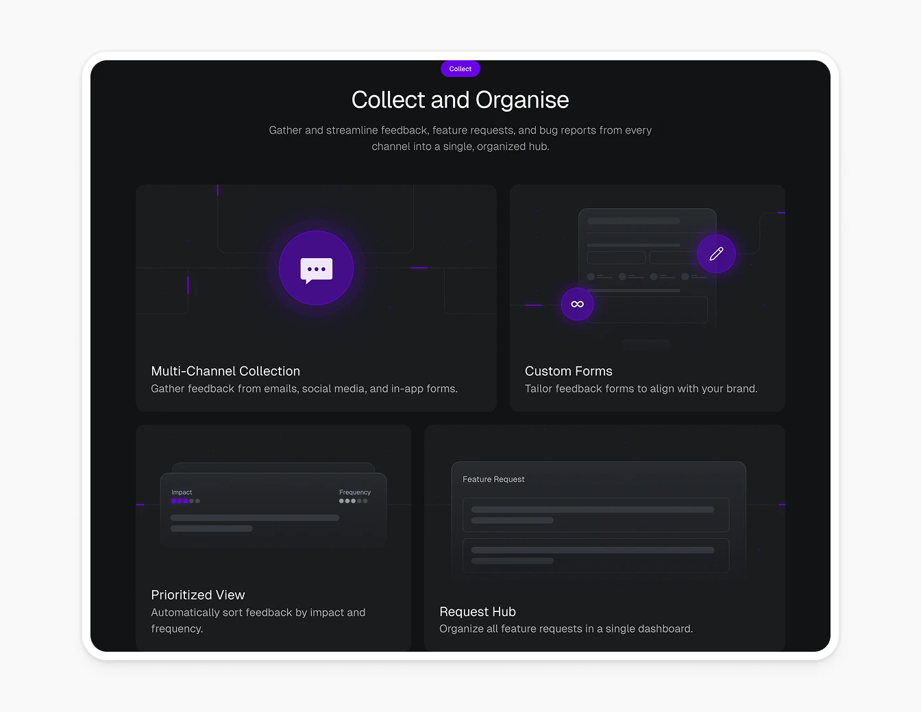 Loopback Collect Organize Features Dark