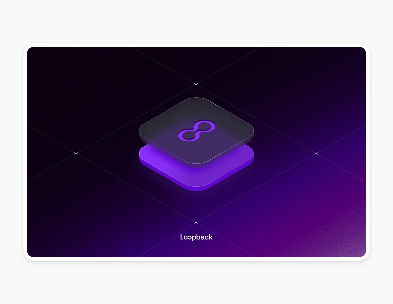 Loopback Dark Purple Brand Logo 3D