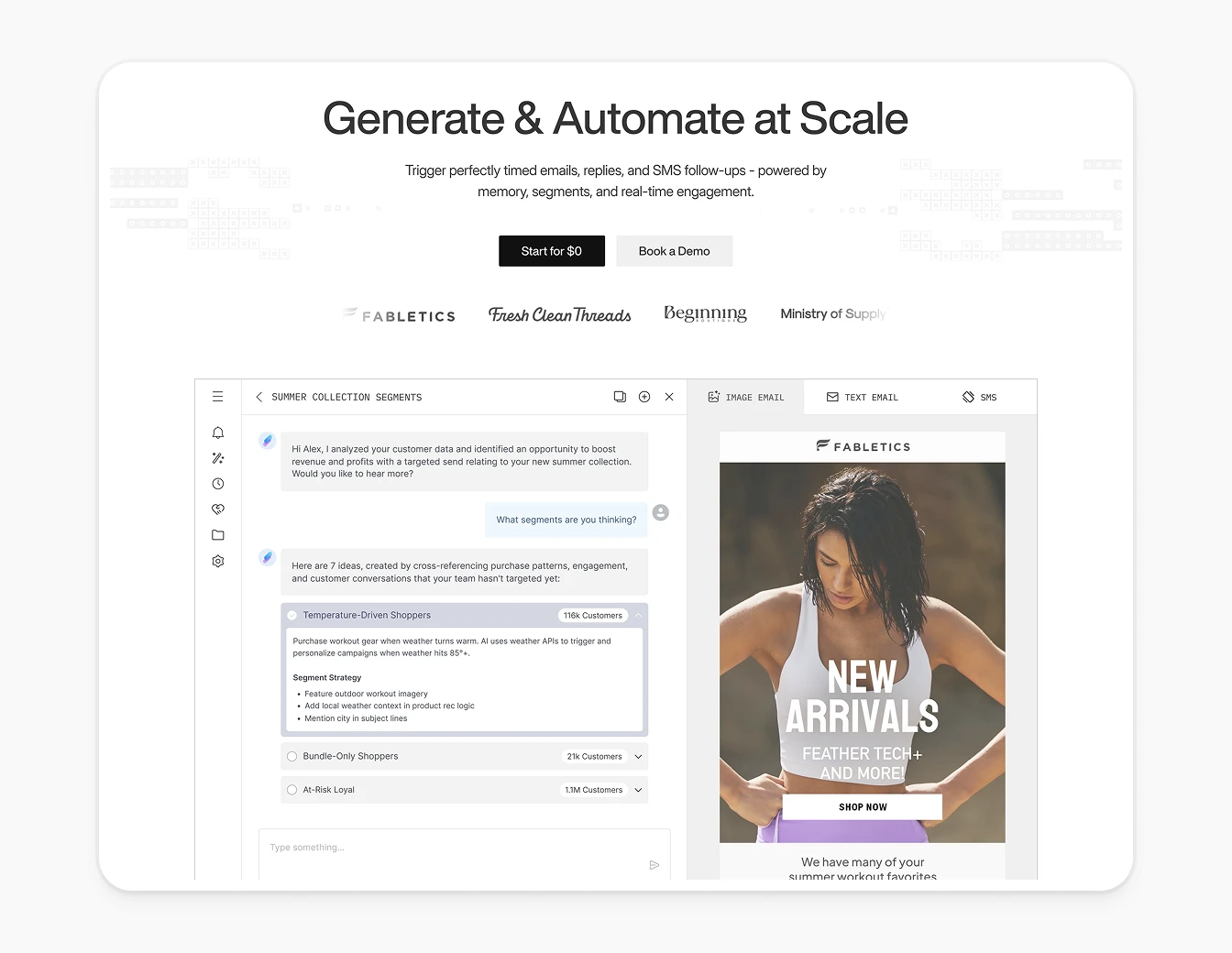 LTV.ai Features Generate Automate Scale