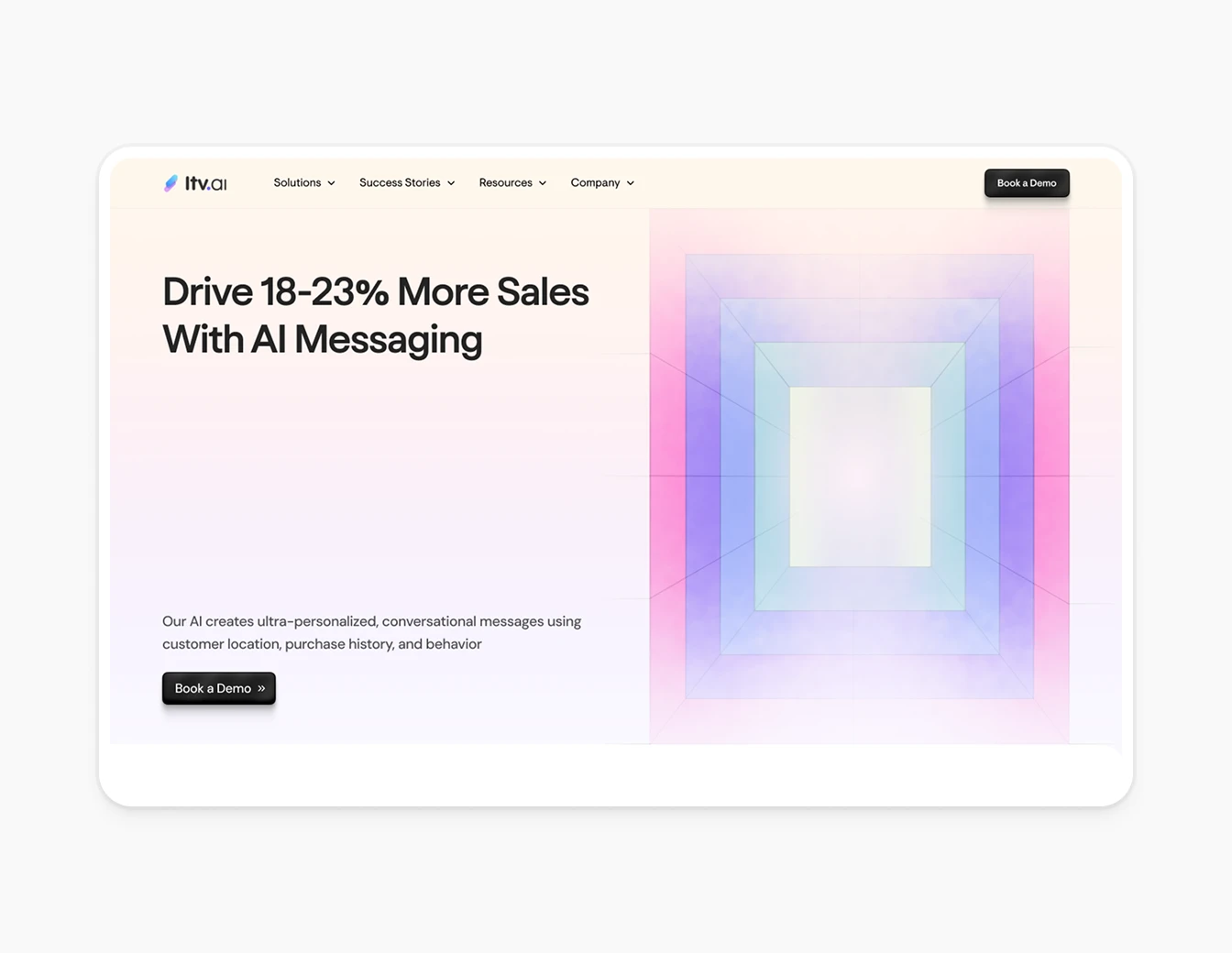 LTV.ai Hero Drive Sales AI Messaging Gradient