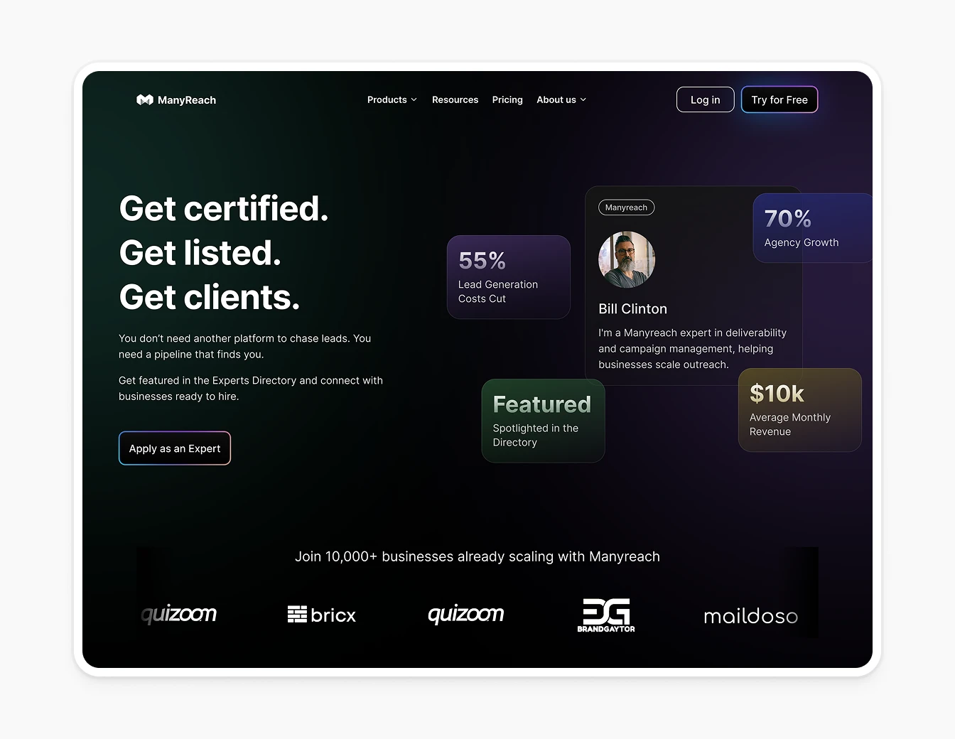 Manyreach Expert Directory Certified Hero