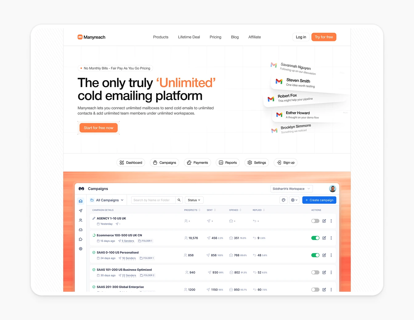 Manyreach Unlimited Hero Light Orange