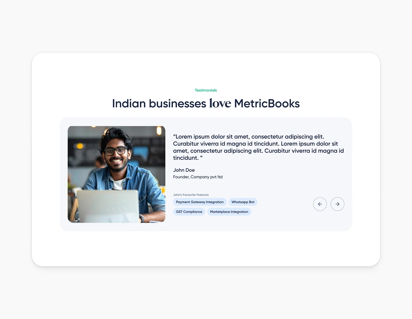 Metricbooks Testimonials Indian Businesses