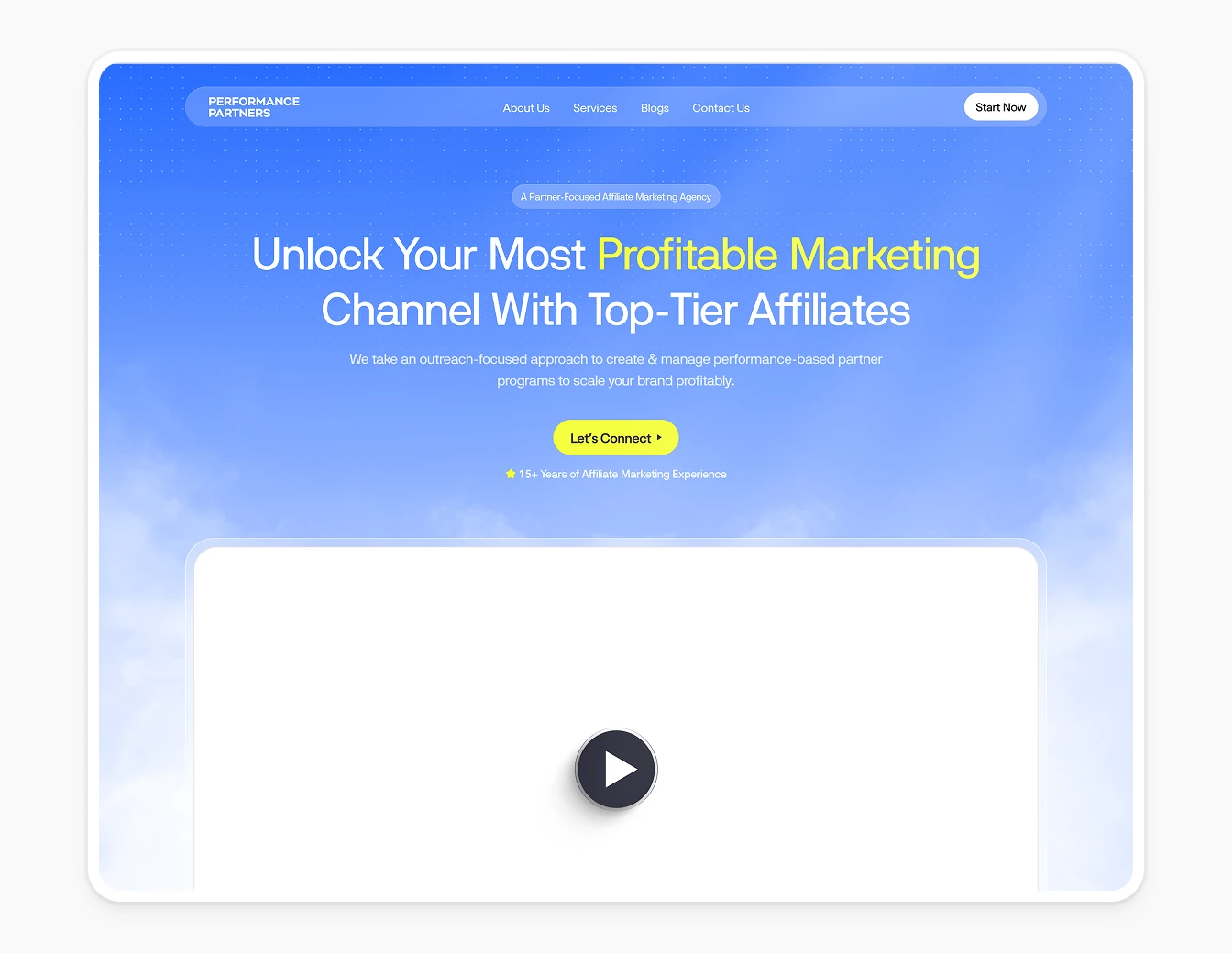 Performance Partners Affiliate Hero Sky Blue