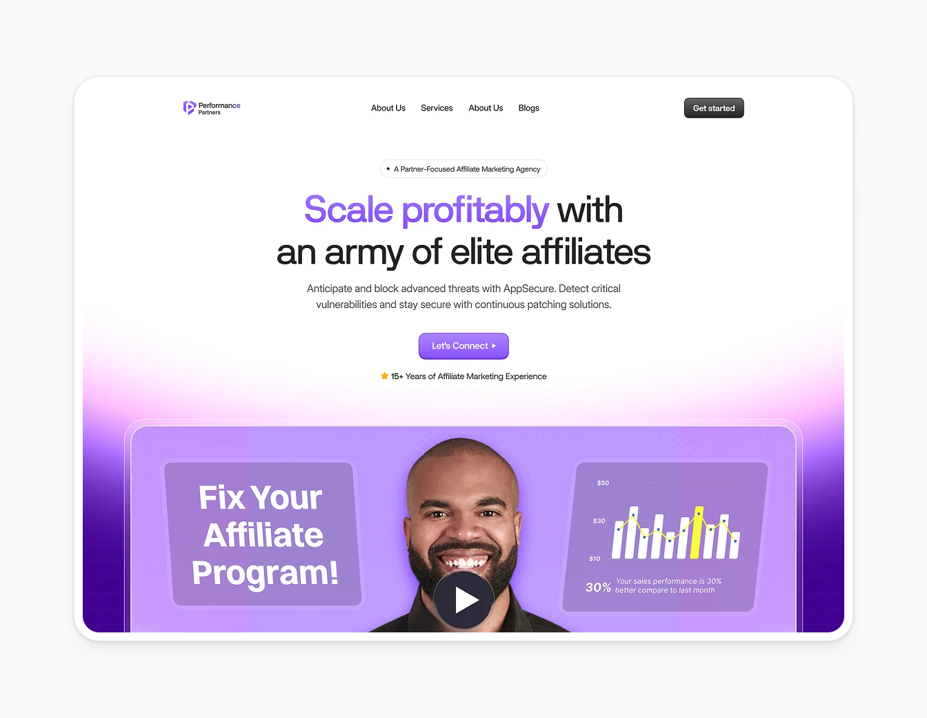 Performance Partners Hero Purple Photo Video