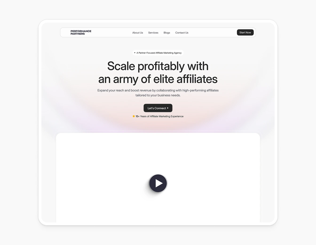 Performance Partners Hero Minimal Clean Video