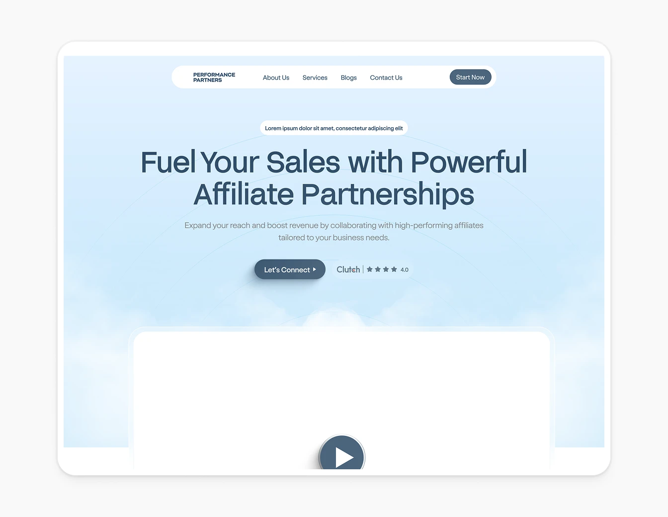 Performance Partners Hero Light Blue Cloud