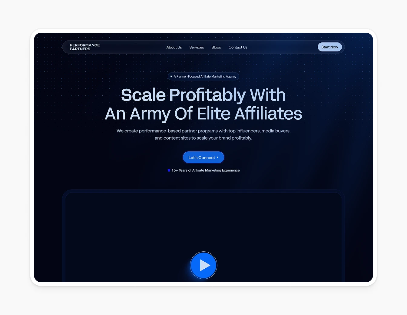 Performance Partners Scale Dark Hero Video