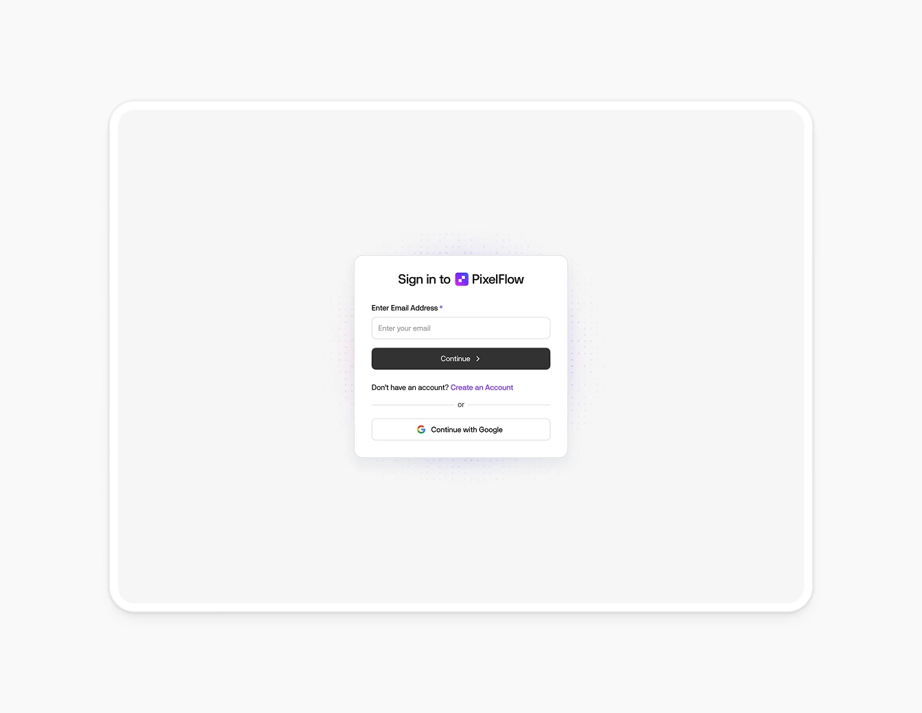 Pixelflow Sign In Login Page Minimal